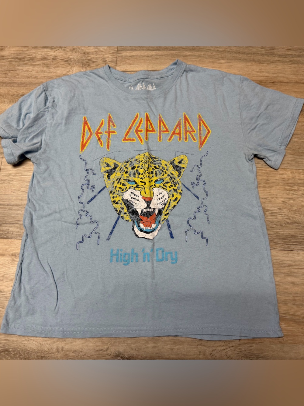 High 'n' Dry Def Leppard Large Graphic Tee - Light Blue